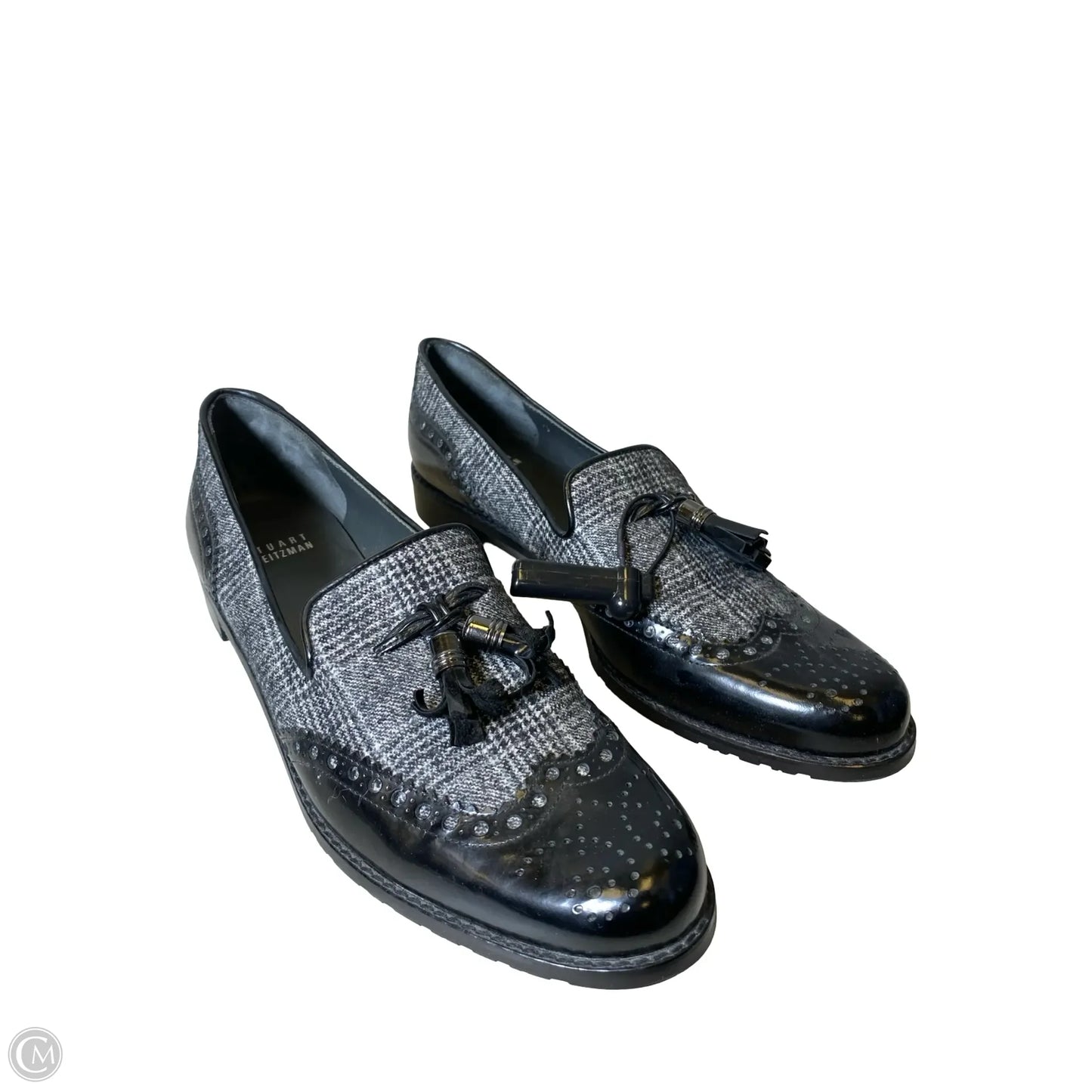 Shoes Designer By Stuart Weitzman In Black & Grey, Size: 9