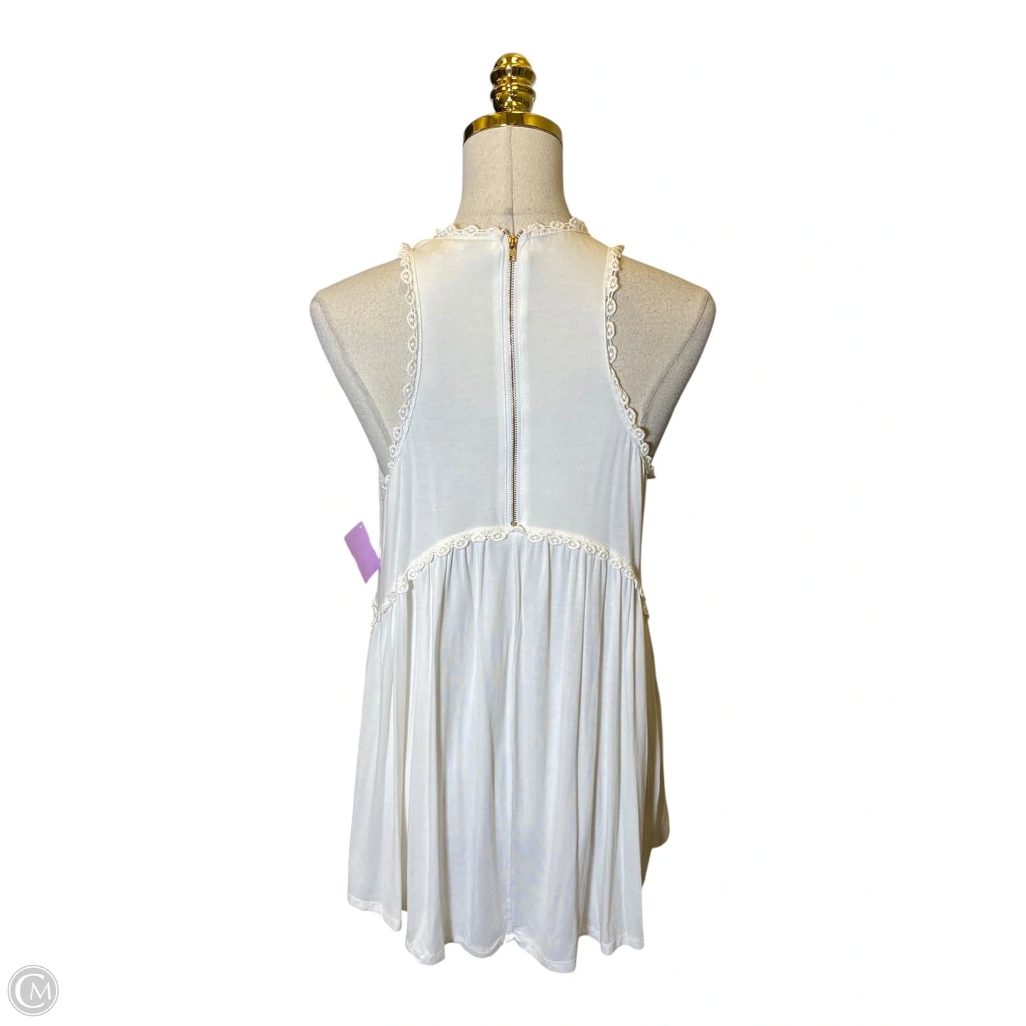 Top Sleeveless By Pol In White, Size: M