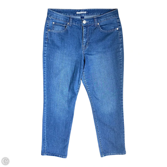 Jeans Straight By Bandolino In Blue Denim, Size: 10