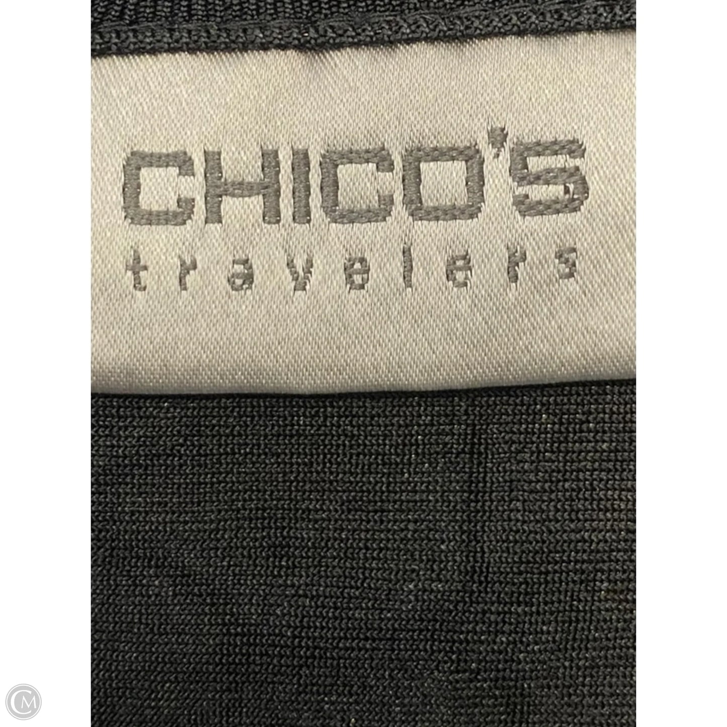Top Long Sleeve By Chicos In Black & White, Size: M