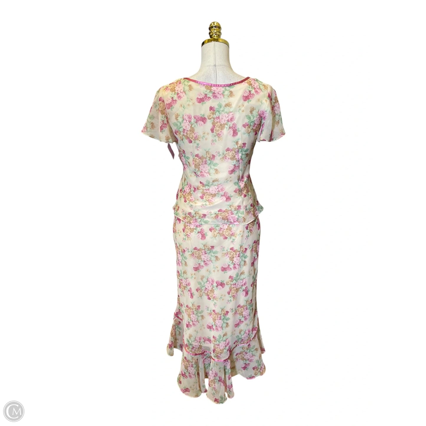Skirt Set 2pc By Clothes Mentor In Floral Print, Size: 4