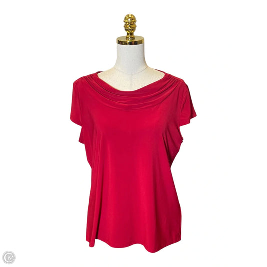 Top Short Sleeve By Black Label In Red, Size: L