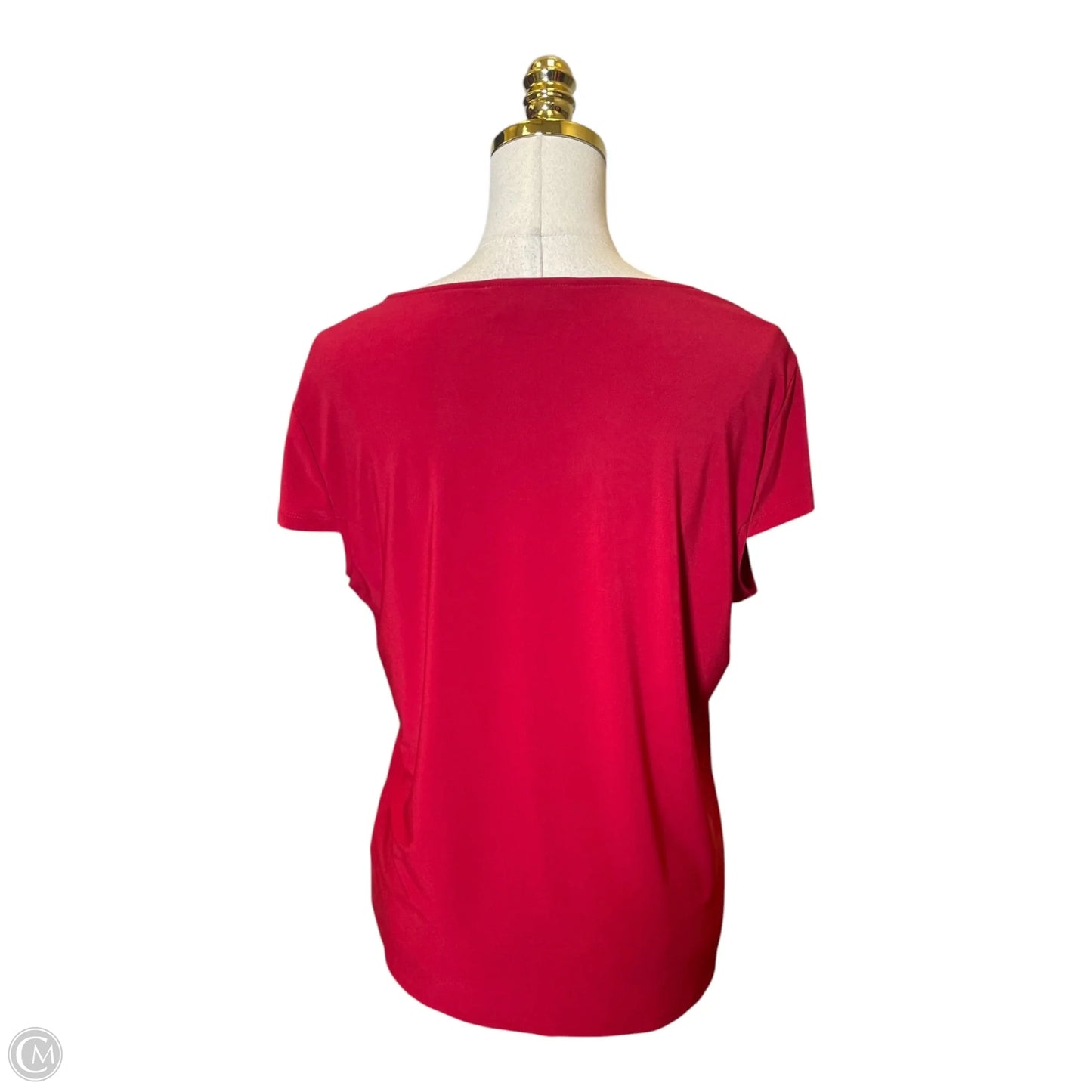 Top Short Sleeve By Black Label In Red, Size: L