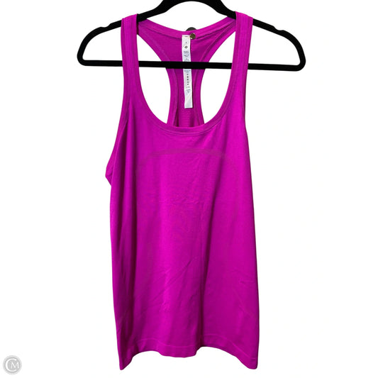 Athletic Tank Top By Lululemon In Pink, Size: 8