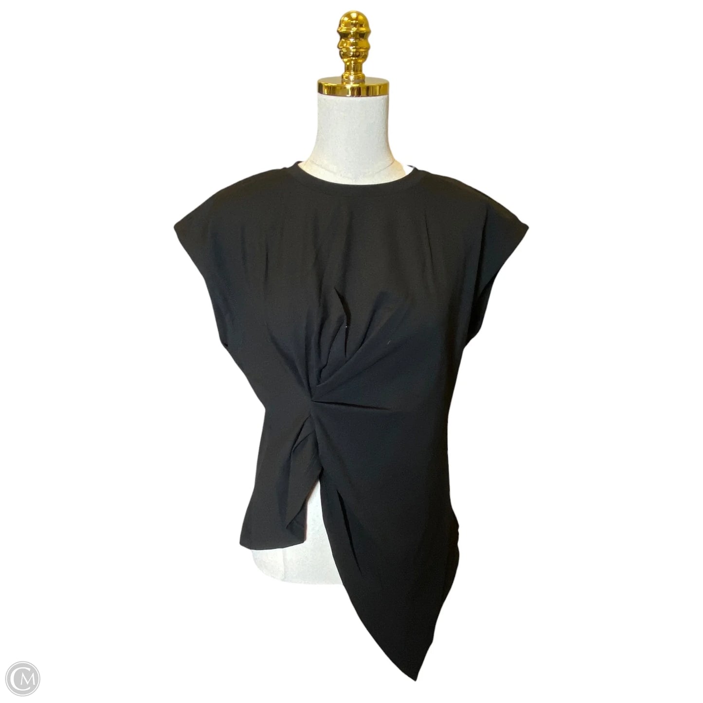Top Short Sleeve By Gracia In Black, Size: Xl