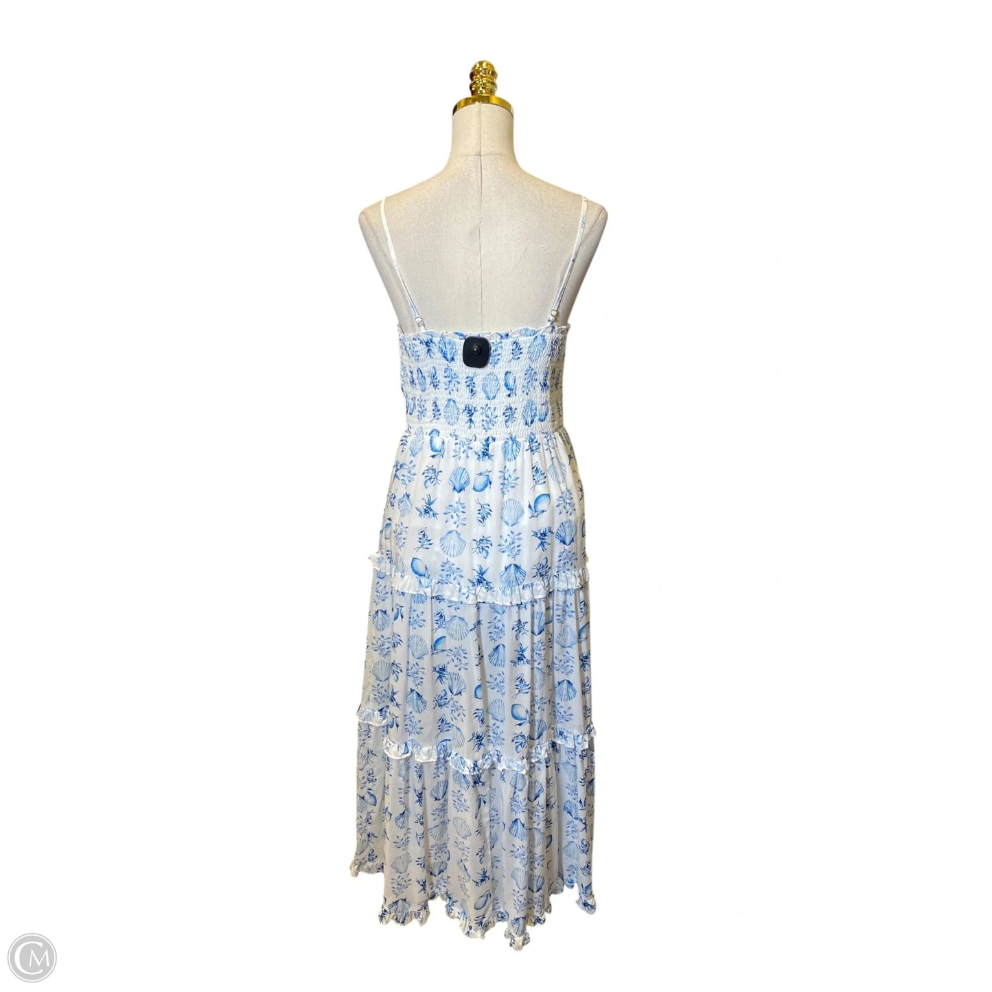 Dress Casual Maxi By Ann Taylor In Blue & White, Size: S