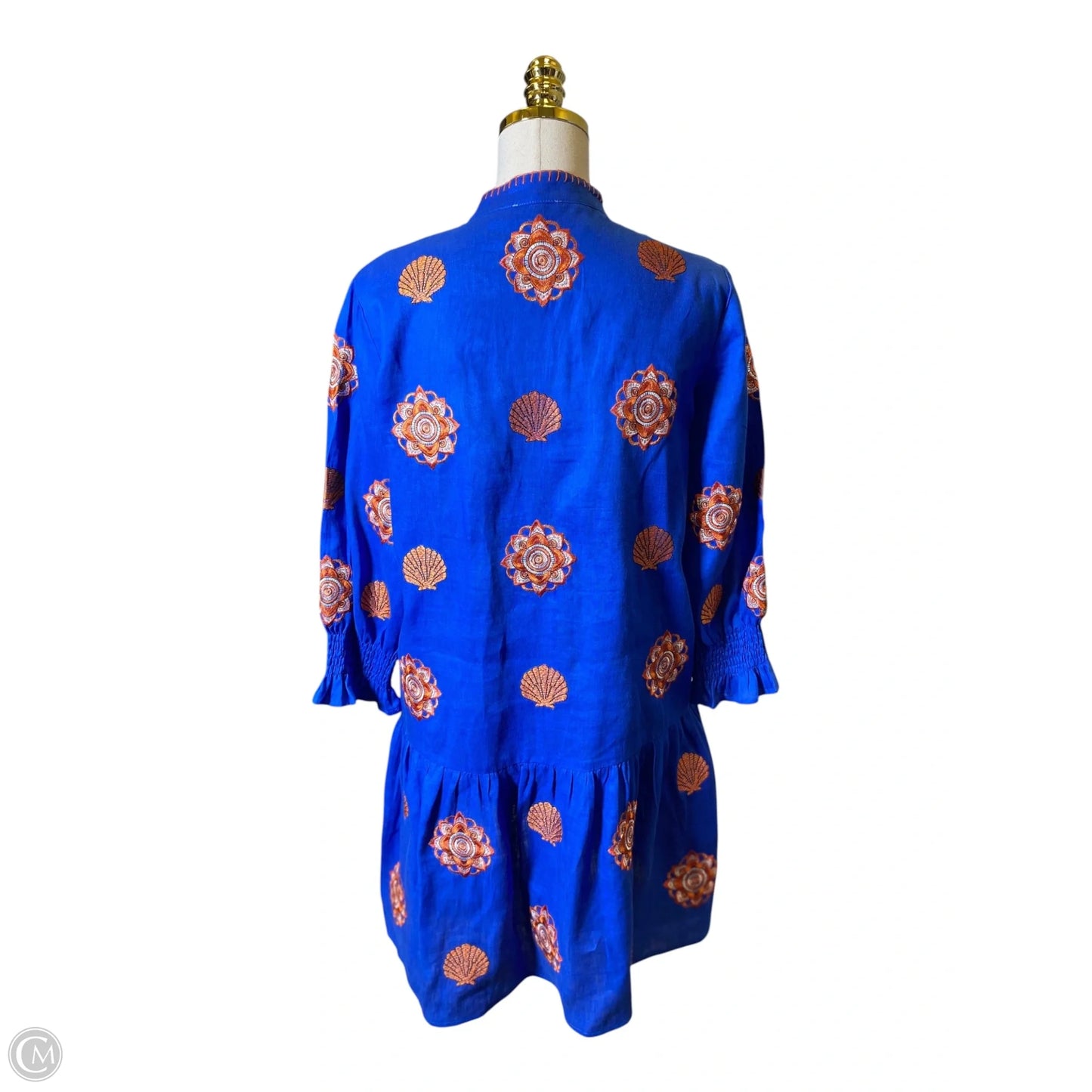 Dress Casual Midi By Tyler Boe In Blue & Orange, Size: S