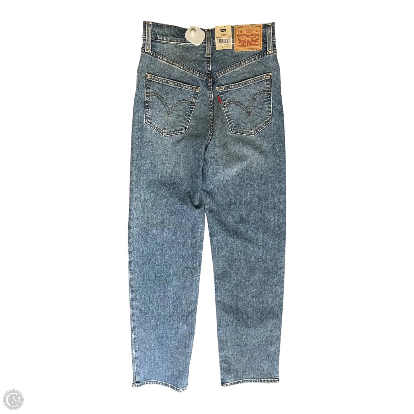 Jeans Straight By Levis In Blue Denim, Size: 2
