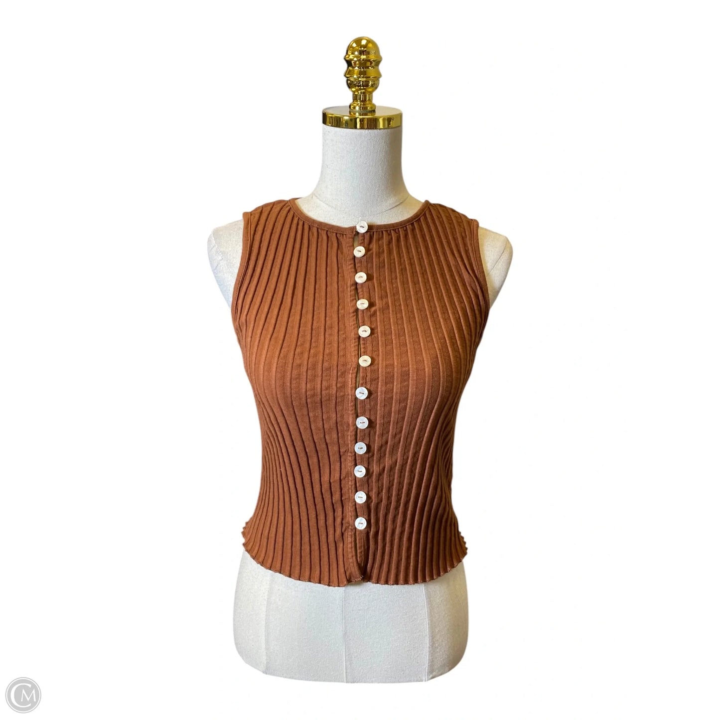 Top Sleeveless By Free People In Brown, Size: S