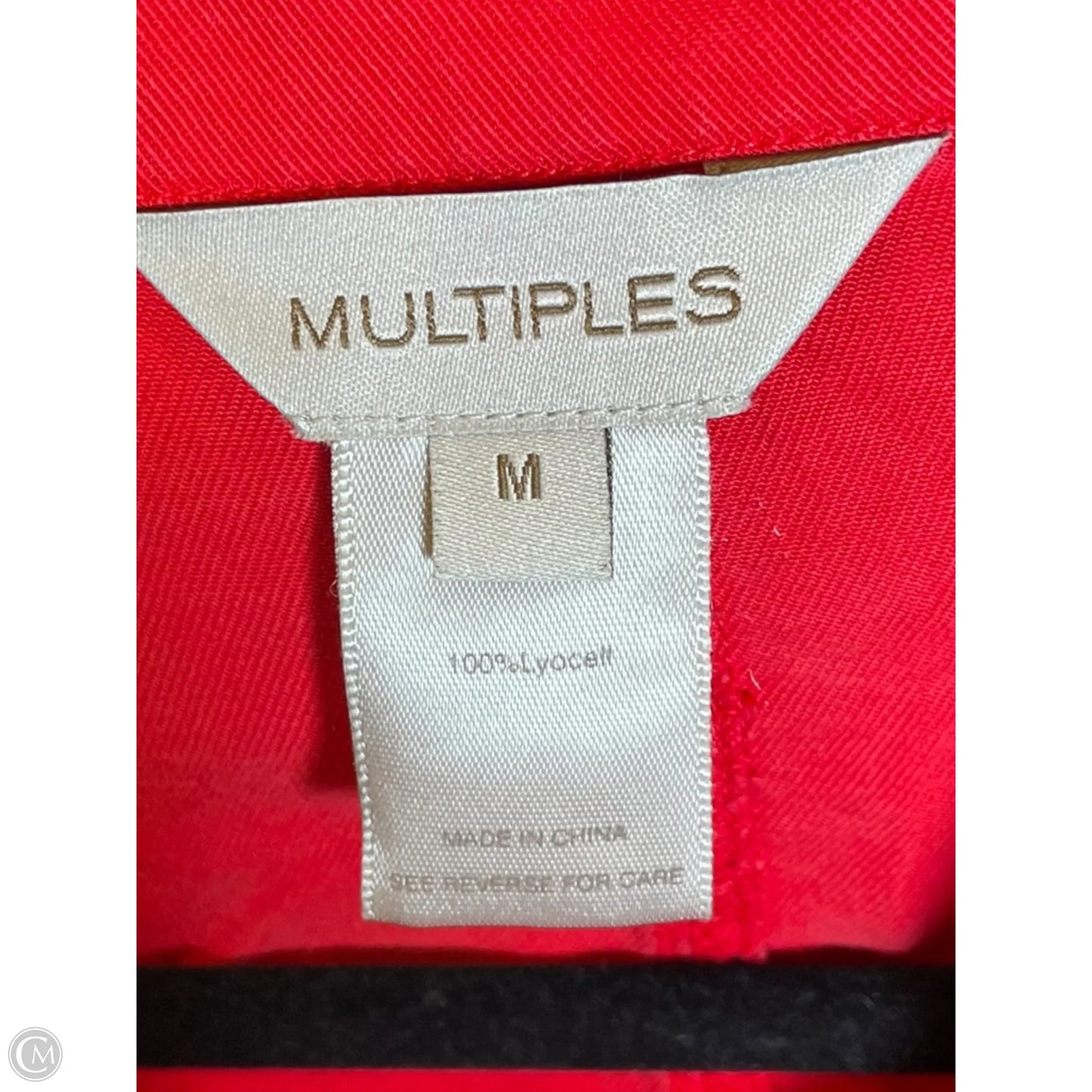 Top Short Sleeve By Multiples In Red, Size: M