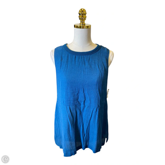Blouse Sleeveless By Lou And Grey In Teal, Size: M