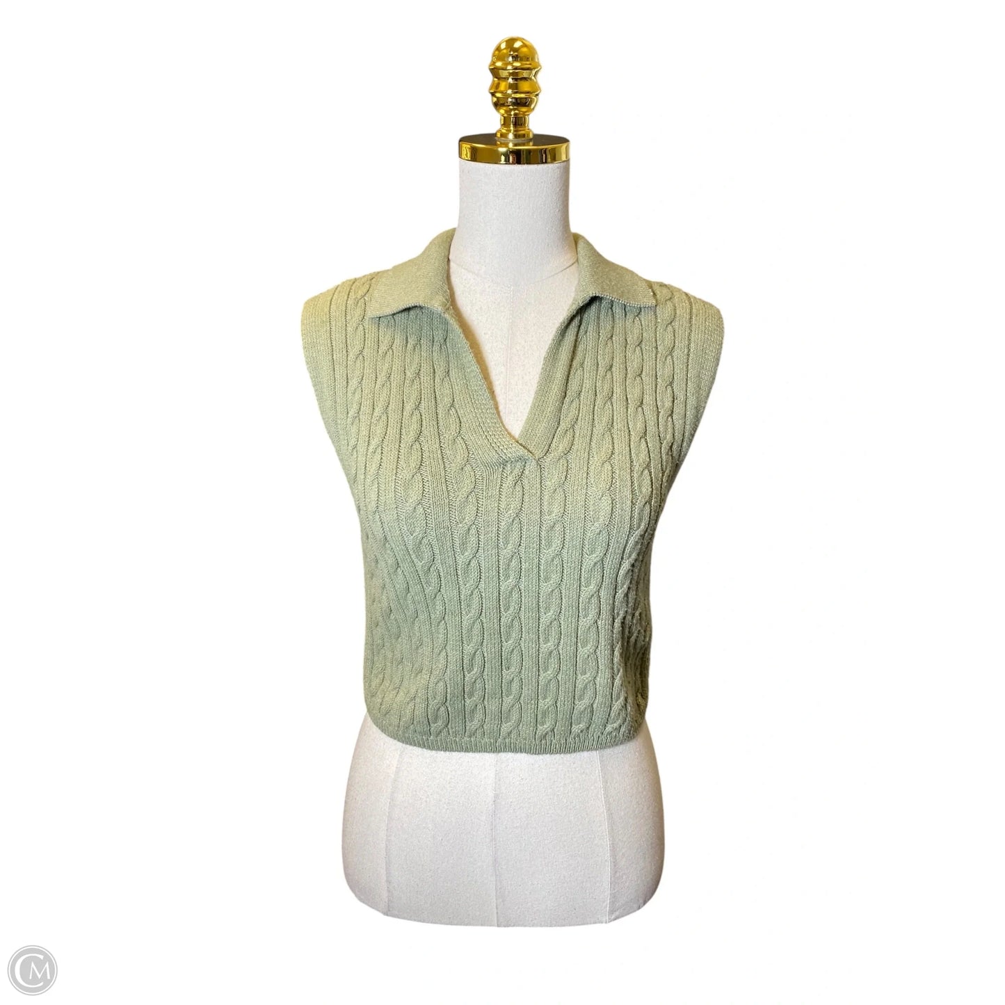 Vest Sweater By Happily Grey In Green, Size: S