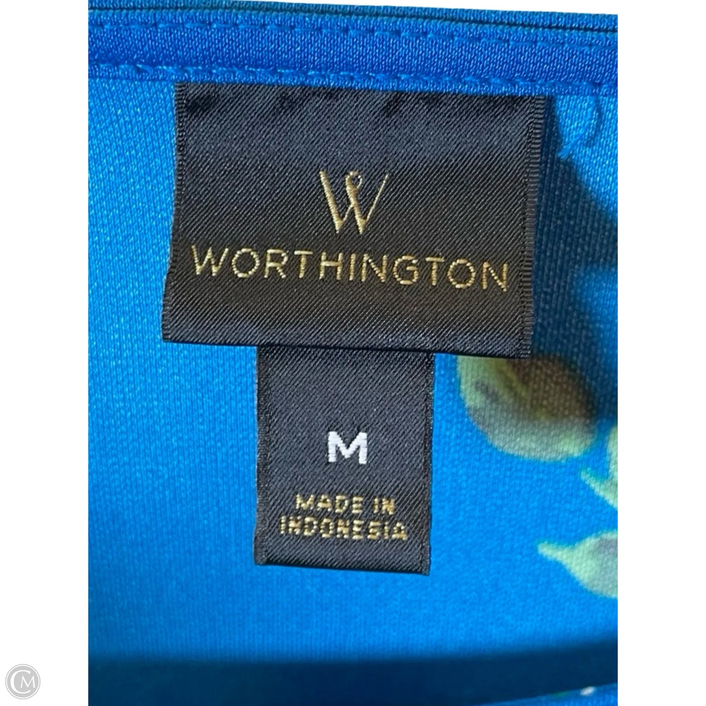 Top Short Sleeve By Worthington In Floral Print, Size: M