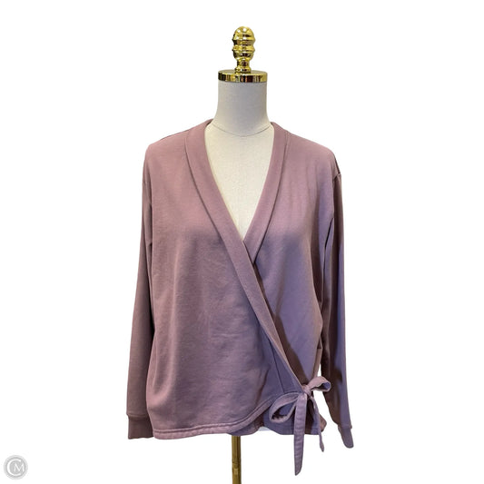 Sweater Cardigan By Athleta In Purple, Size: M