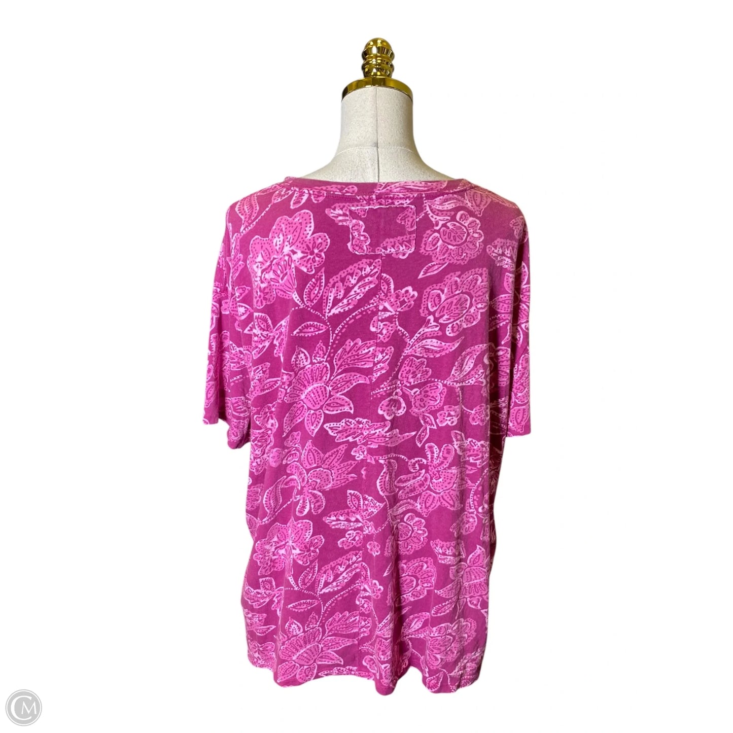 Top Short Sleeve By We The Free In Pink & White, Size: M
