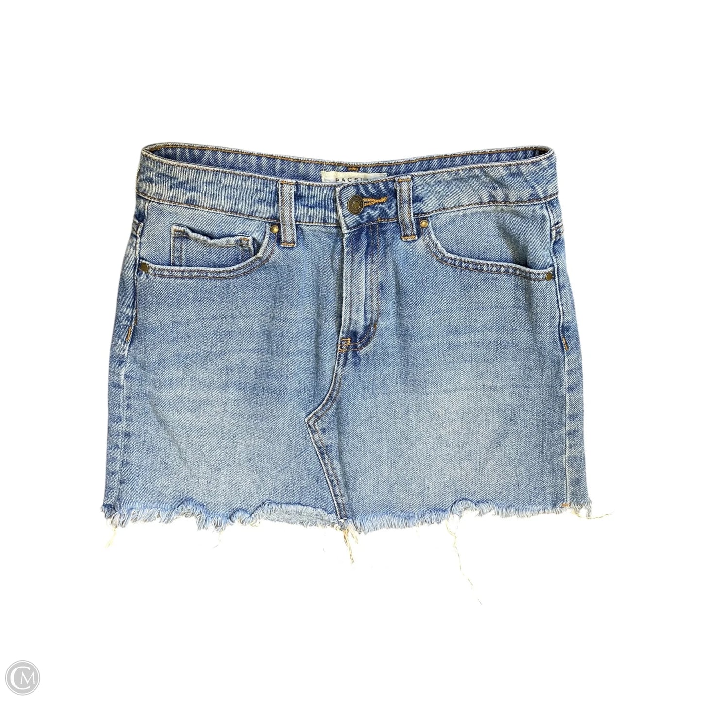Skirt Midi By Pacsun In Blue Denim, Size: 2