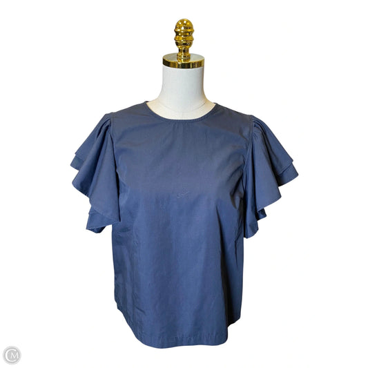 Top Short Sleeve By Elie Tahari In Navy, Size: 8