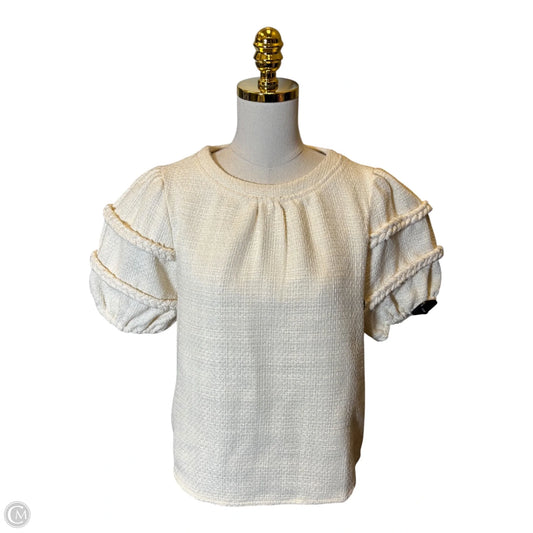 Top Short Sleeve By Voy In Cream, Size: S