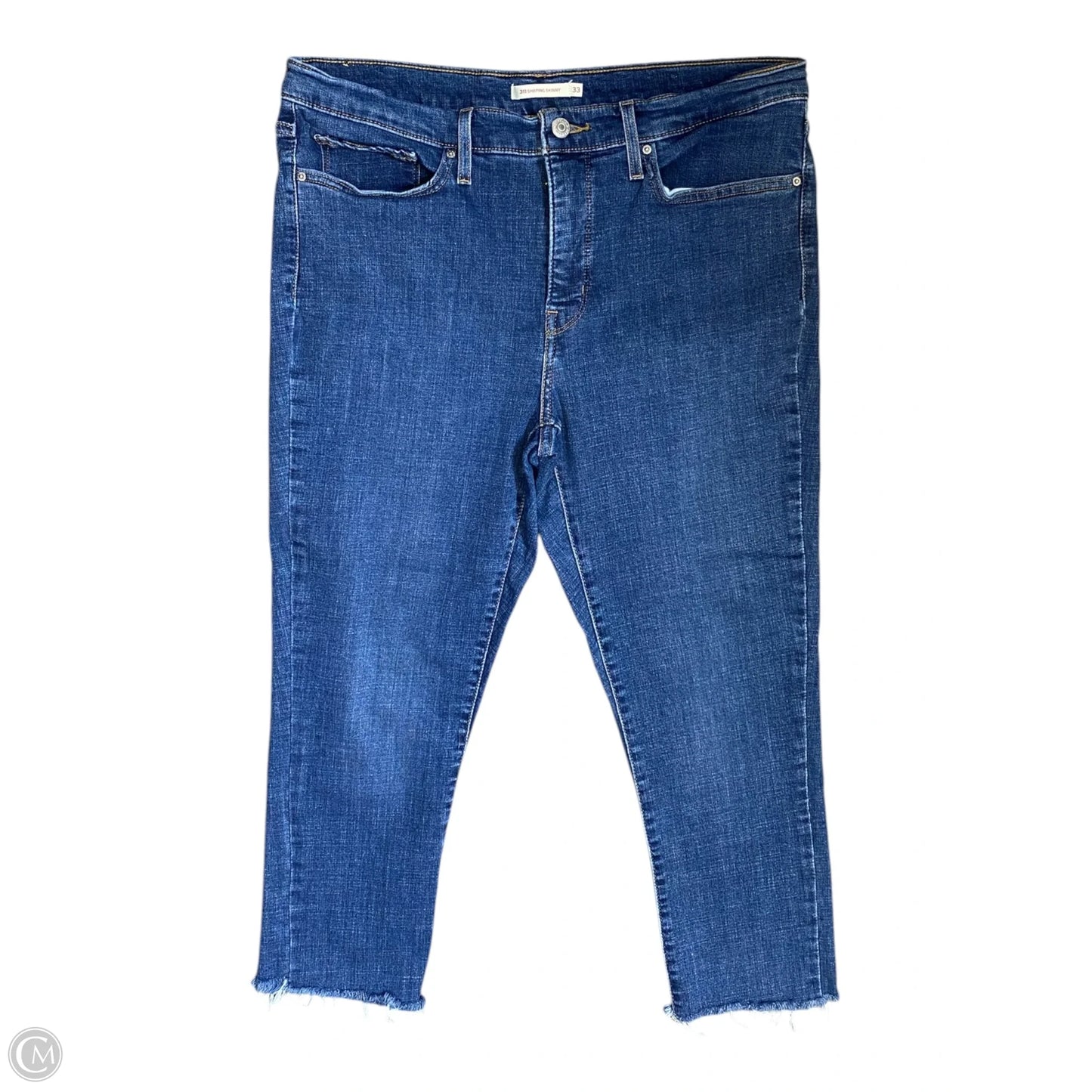 Jeans Skinny By Liz Claiborne In Blue Denim, Size: 16