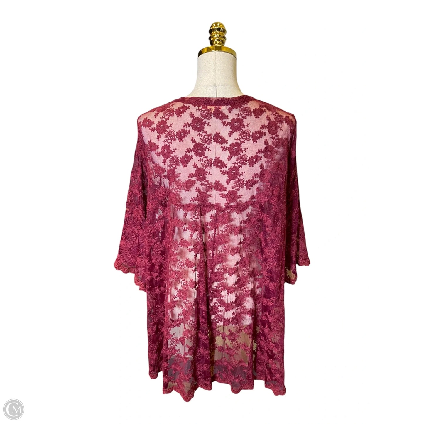 Kimono By Clothes Mentor In Maroon, Size: S