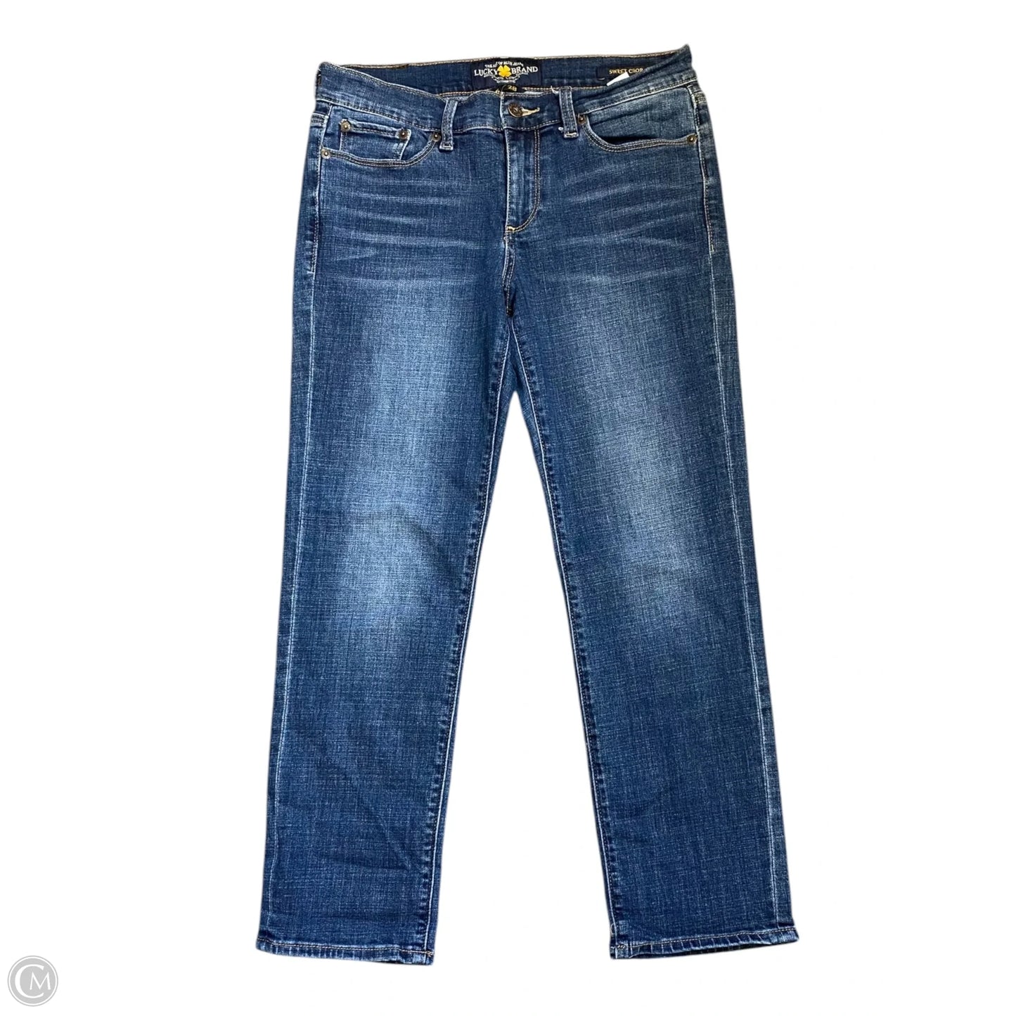Jeans Cropped By Lucky Brand In Blue Denim, Size: 6
