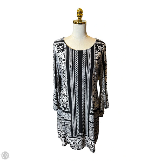 Dress Casual Midi By Inc In Black & White, Size: L