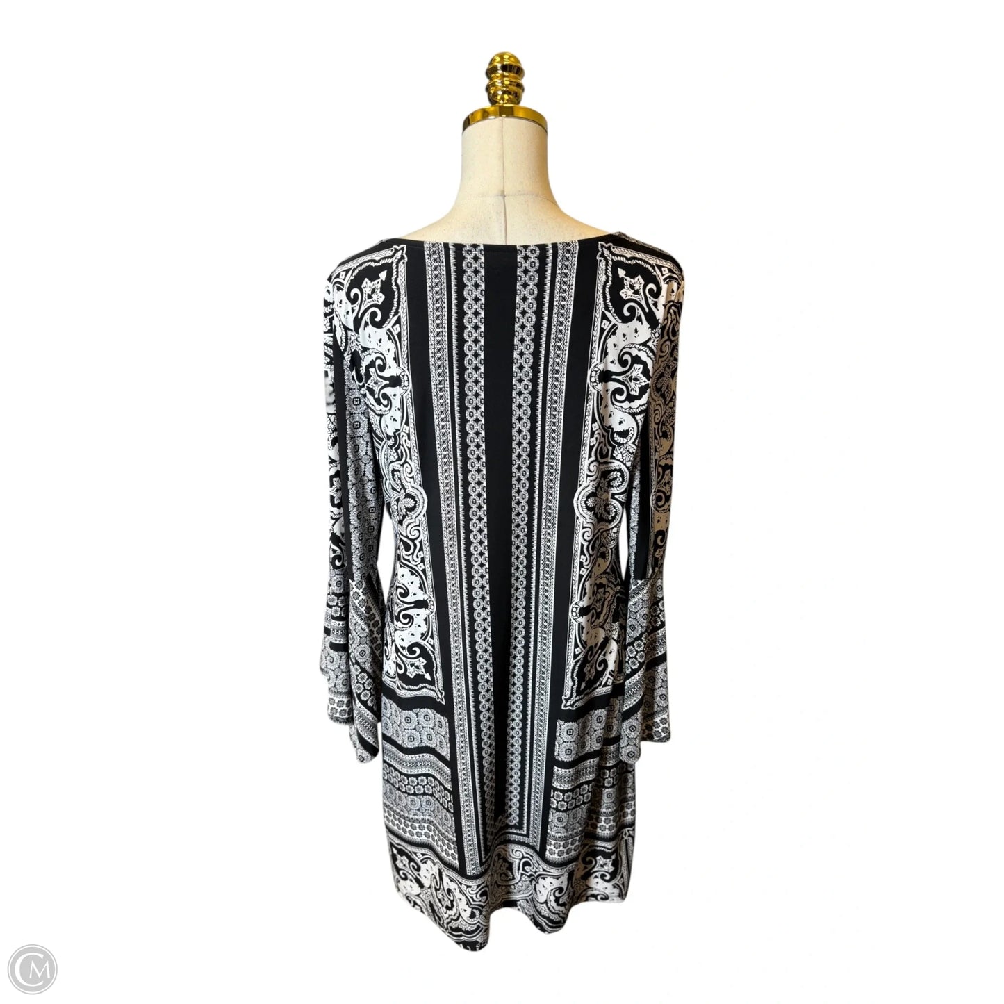 Dress Casual Midi By Inc In Black & White, Size: L