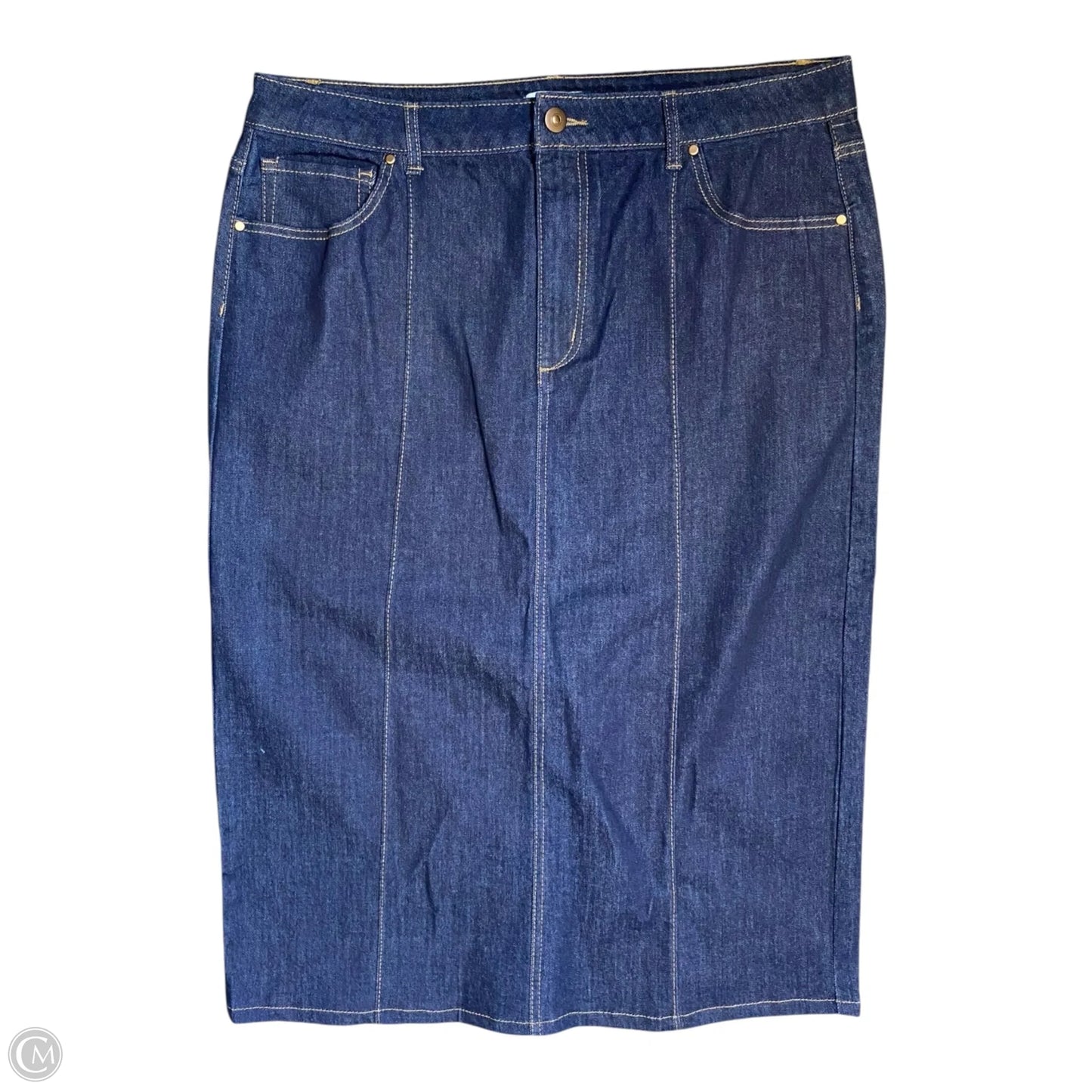 Skirt Maxi By Rachel Zoe In Blue Denim, Size: 16