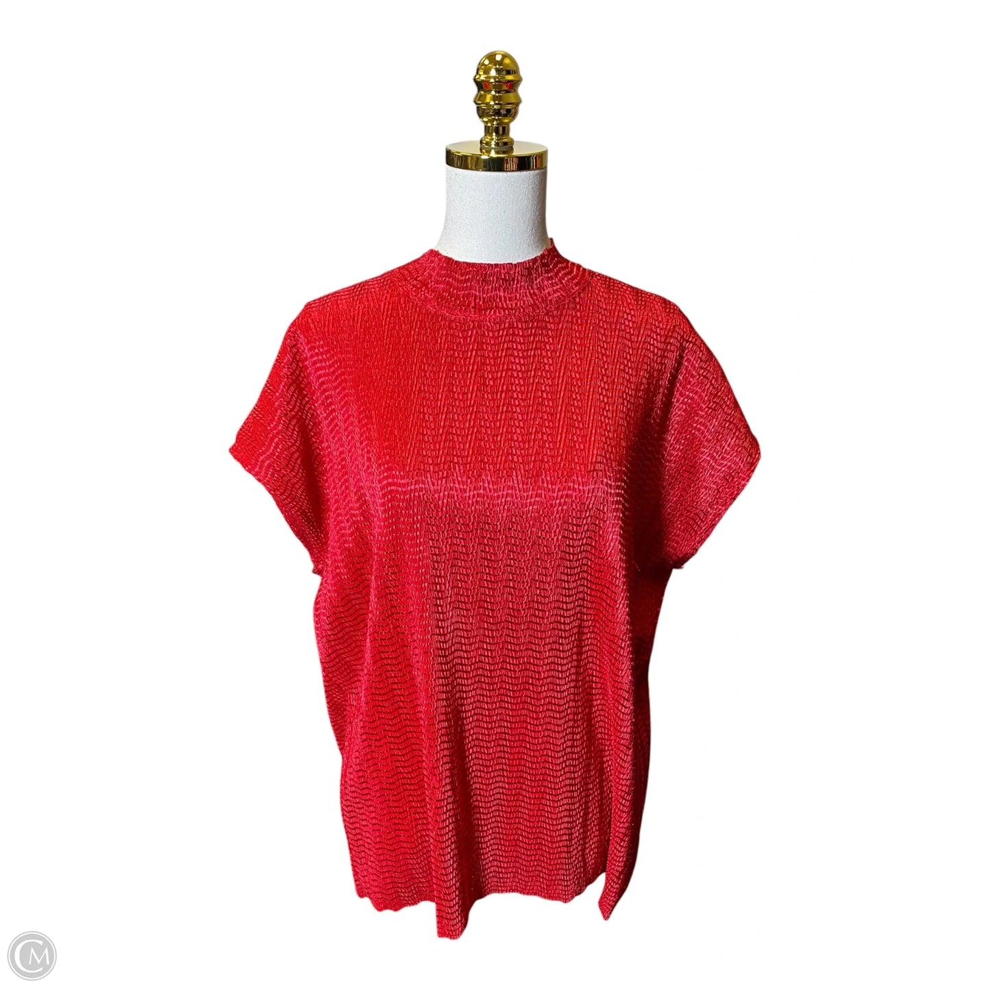 Top Short Sleeve By Tanjay In Red, Size: L
