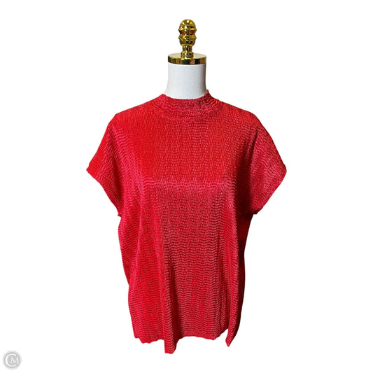 Top Short Sleeve By Tanjay In Red, Size: L