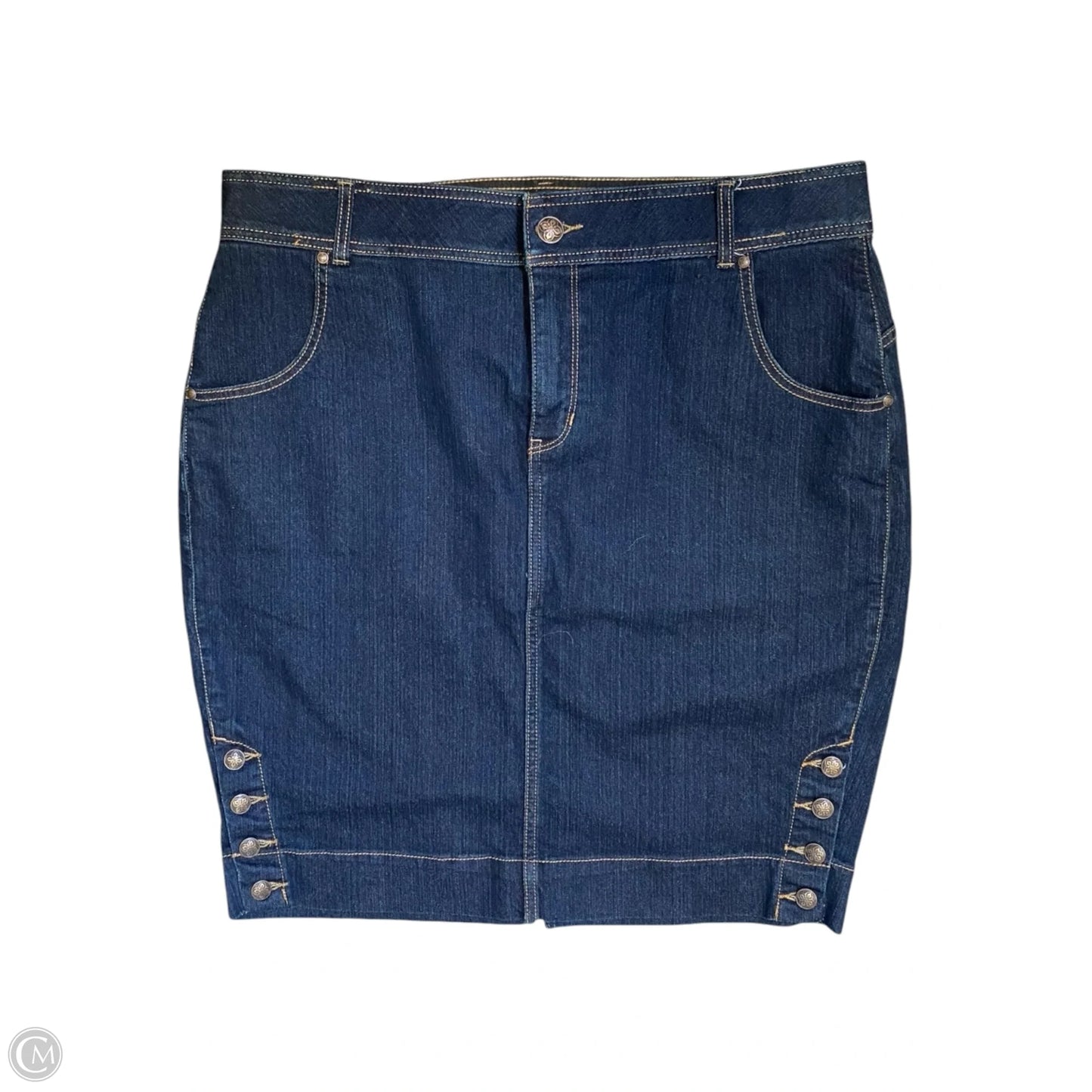 Skirt Midi By Lane Bryant In Blue Denim, Size: 16