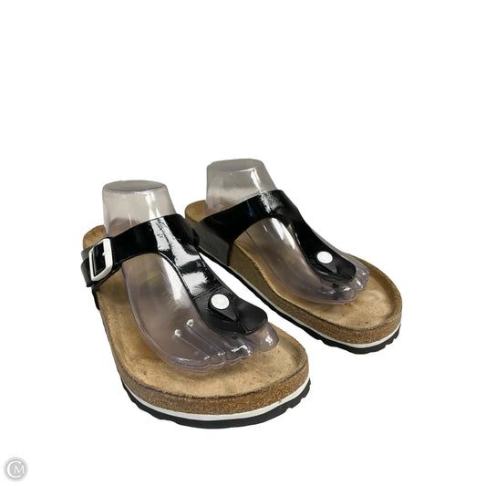Sandals Flats By Birkenstock In Black, Size: 11