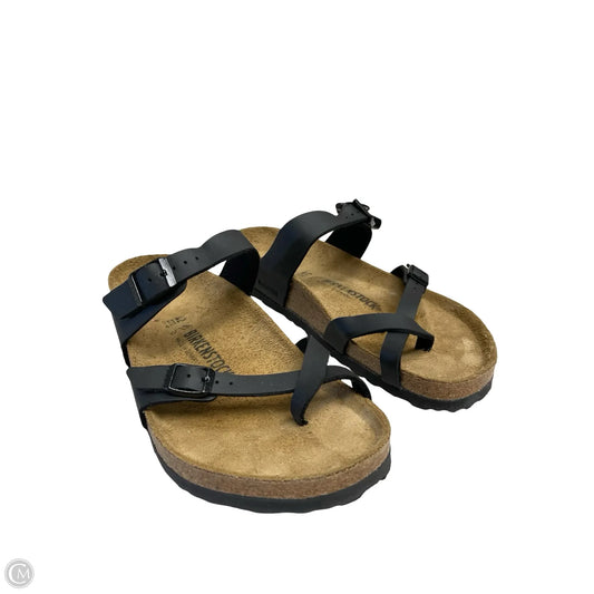 Sandals Flats By Birkenstock In Black, Size: 11