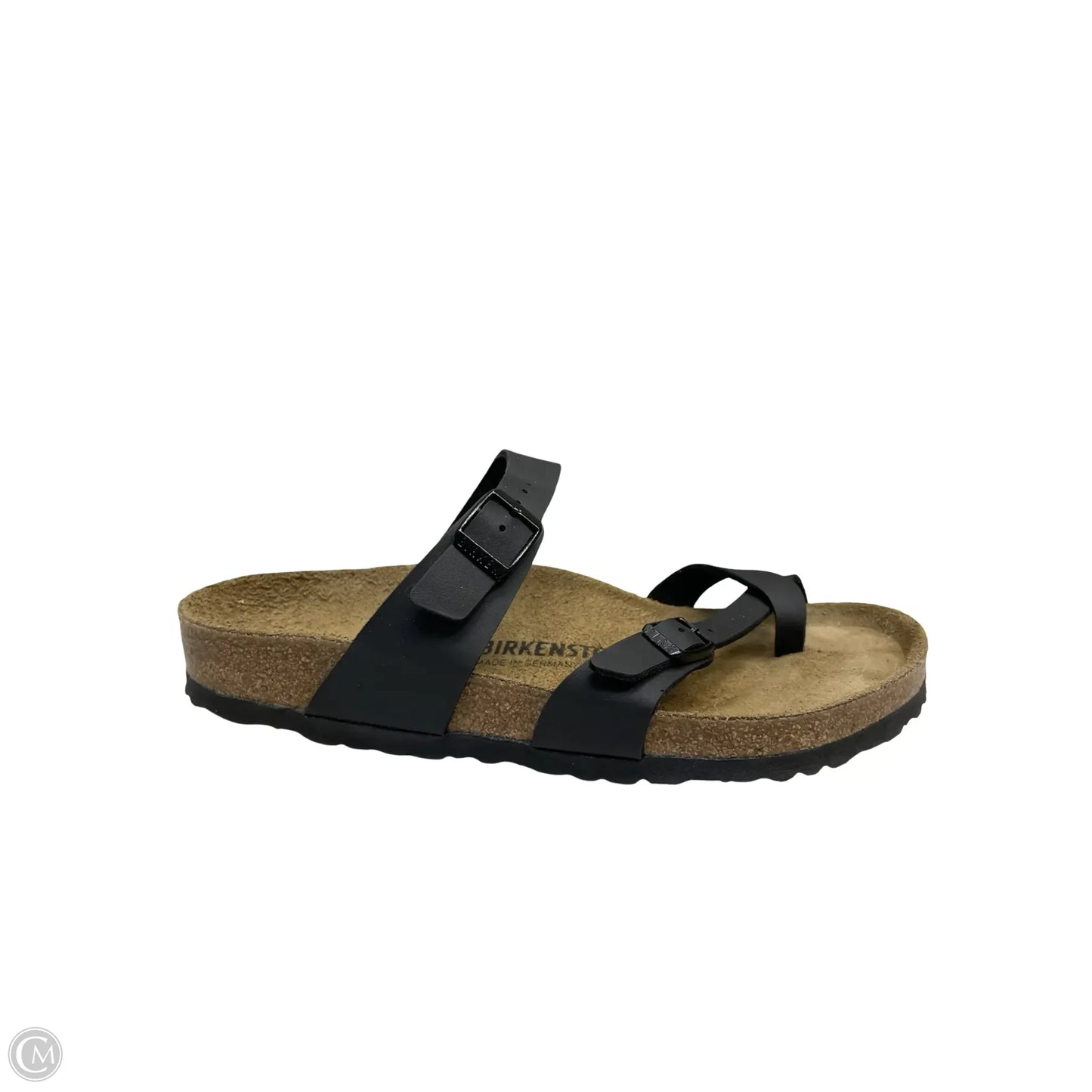 Sandals Flats By Birkenstock In Black, Size: 11