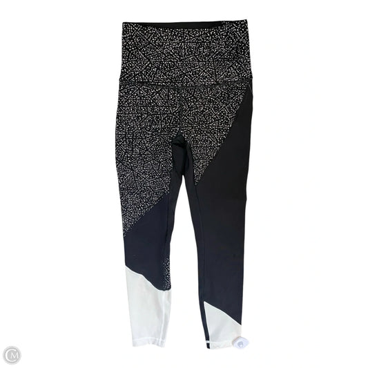 Athletic Leggings By Lululemon In Black & White, Size: 4