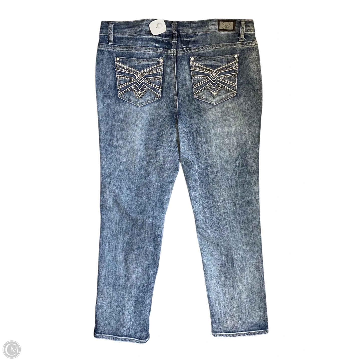 Jeans Straight By Earl Jean In Blue Denim, Size: 14