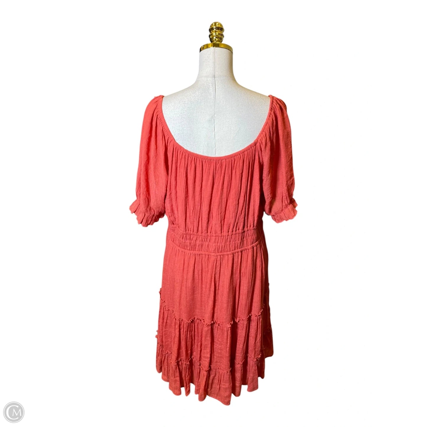Dress Casual Midi By Clothes Mentor In Orange, Size: 2x