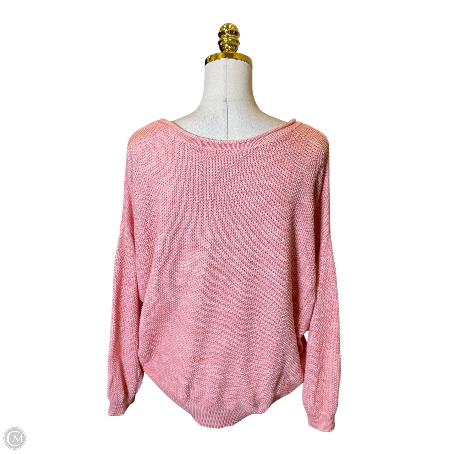 Sweater By Terra & Sky In Pink, Size: 1x