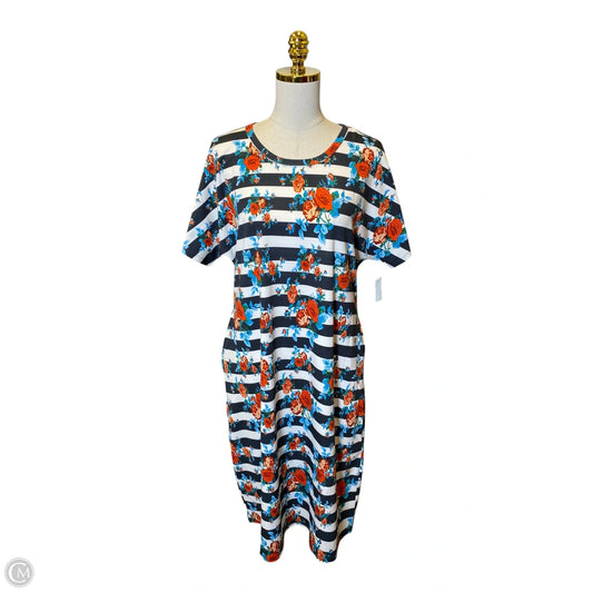Dress Casual Midi By Lularoe In Multi-colored, Size: Xl