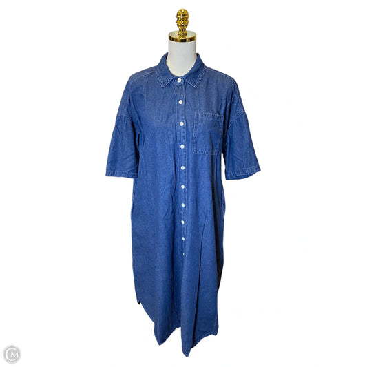 Dress Casual Maxi By Clothes Mentor In Blue Denim, Size: L