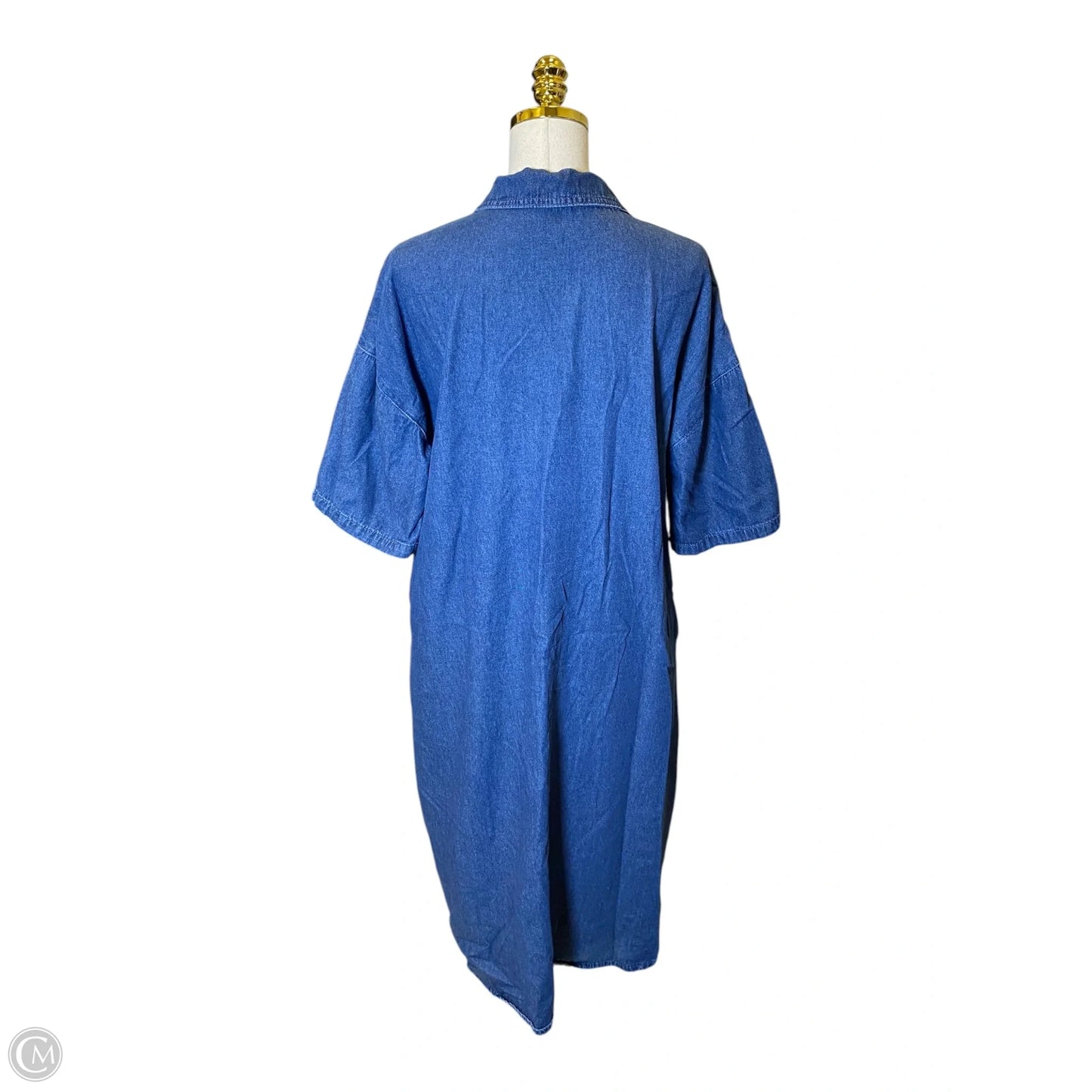 Dress Casual Maxi By Clothes Mentor In Blue Denim, Size: L