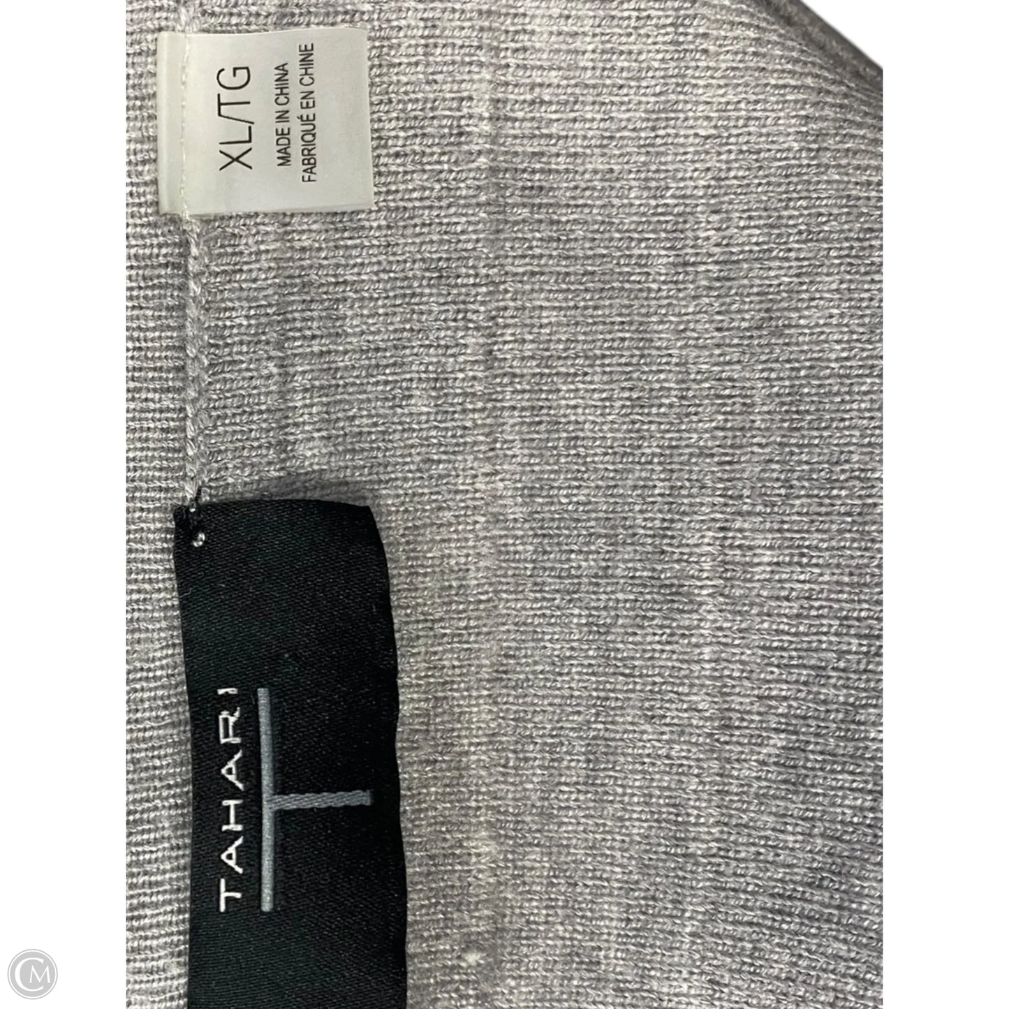 Top Short Sleeve By Tahari In Grey, Size: Xl