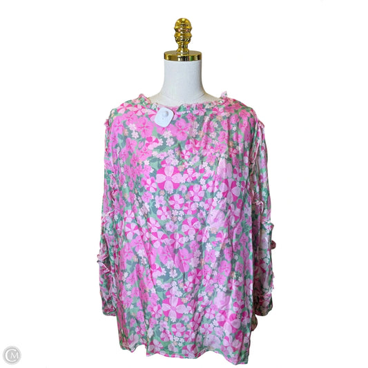 Blouse Long Sleeve By Vineyard Vines In Multi-colored, Size: 2x
