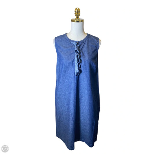 Dress Casual Midi By Draper James In Blue Denim, Size: L