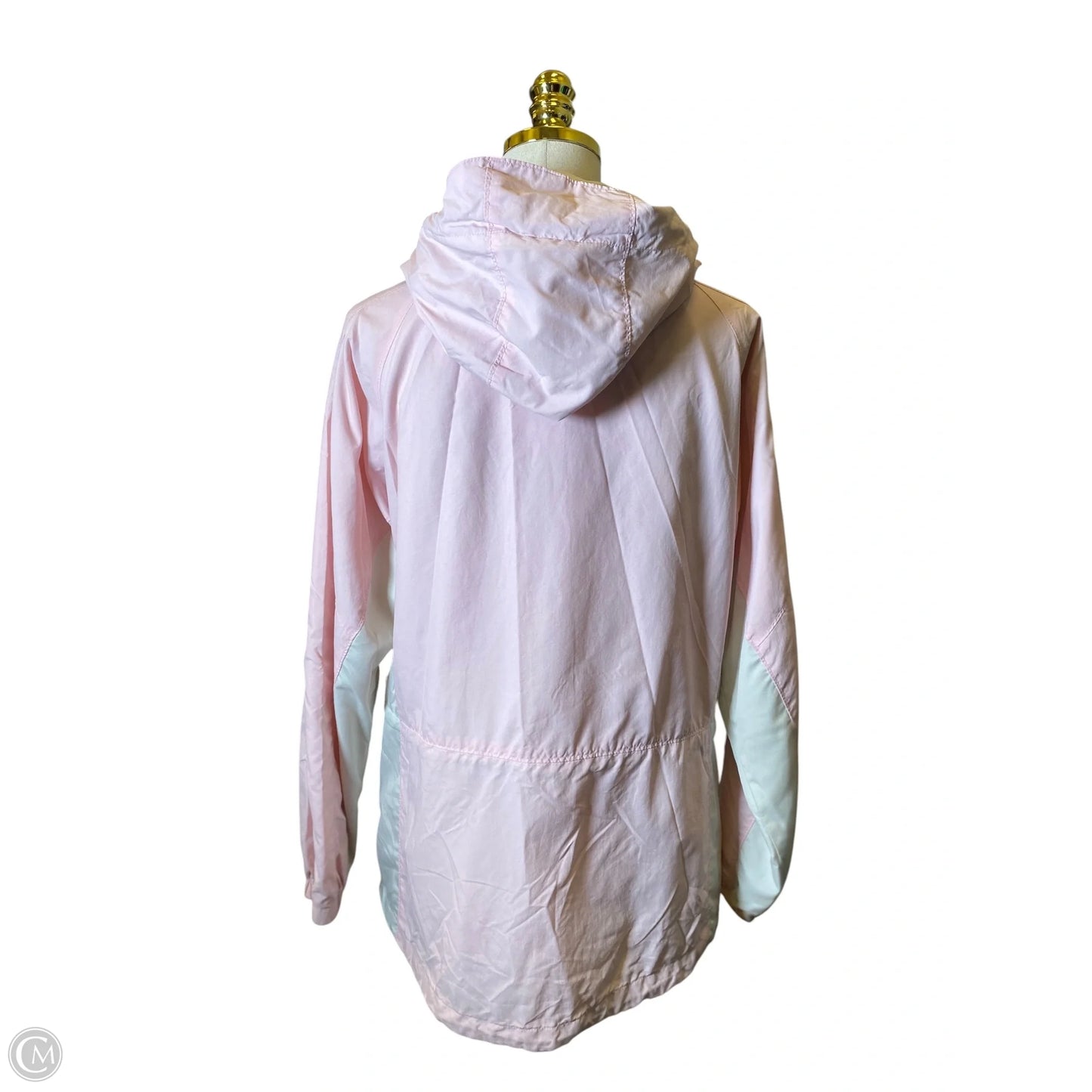 Jacket Windbreaker By Columbia In Pink & White, Size: L