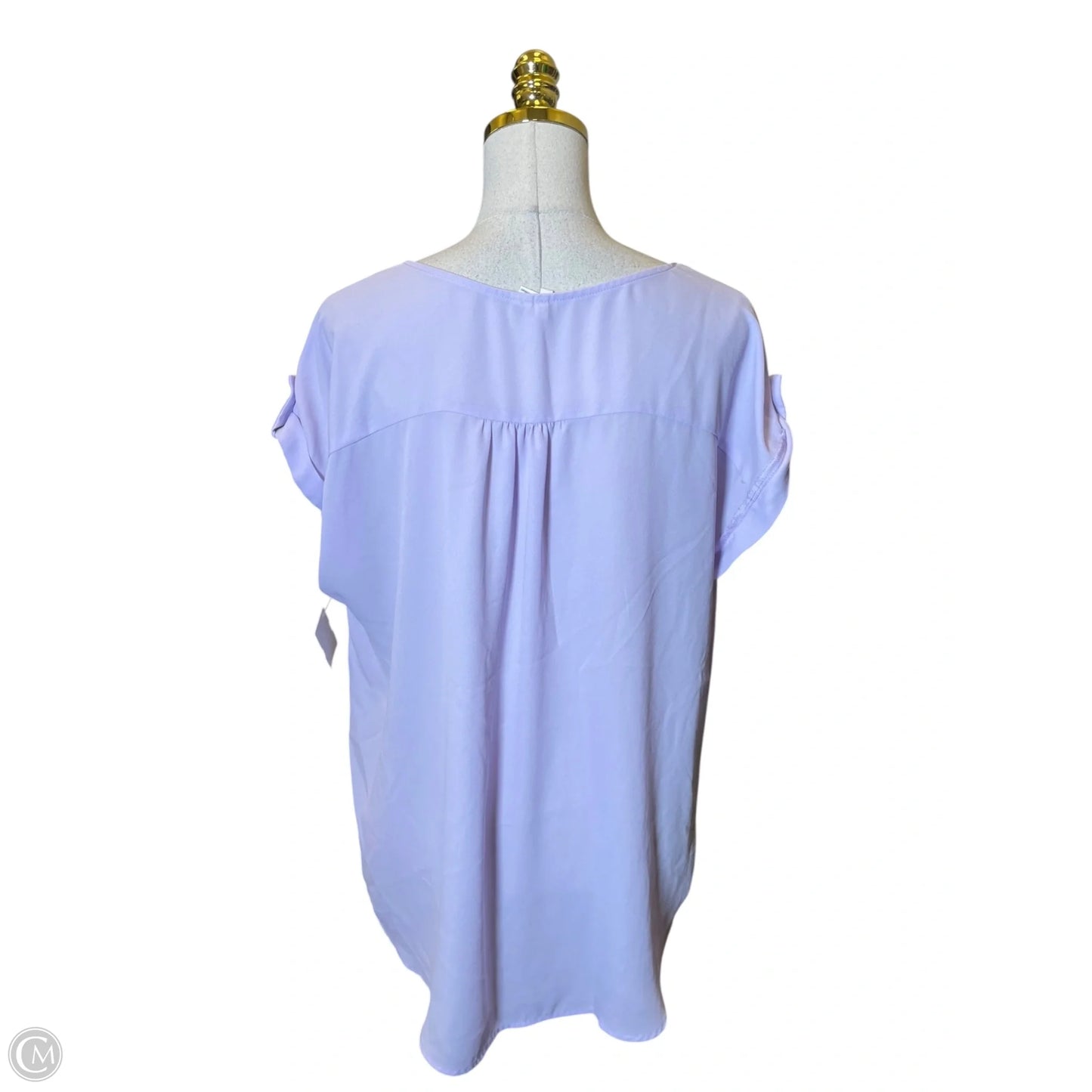 Blouse Short Sleeve By Clothes Mentor In Purple, Size: L