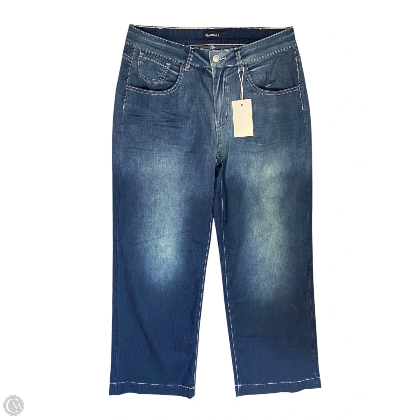 Jeans Wide Leg By Clothes Mentor In Blue Denim, Size: Xl