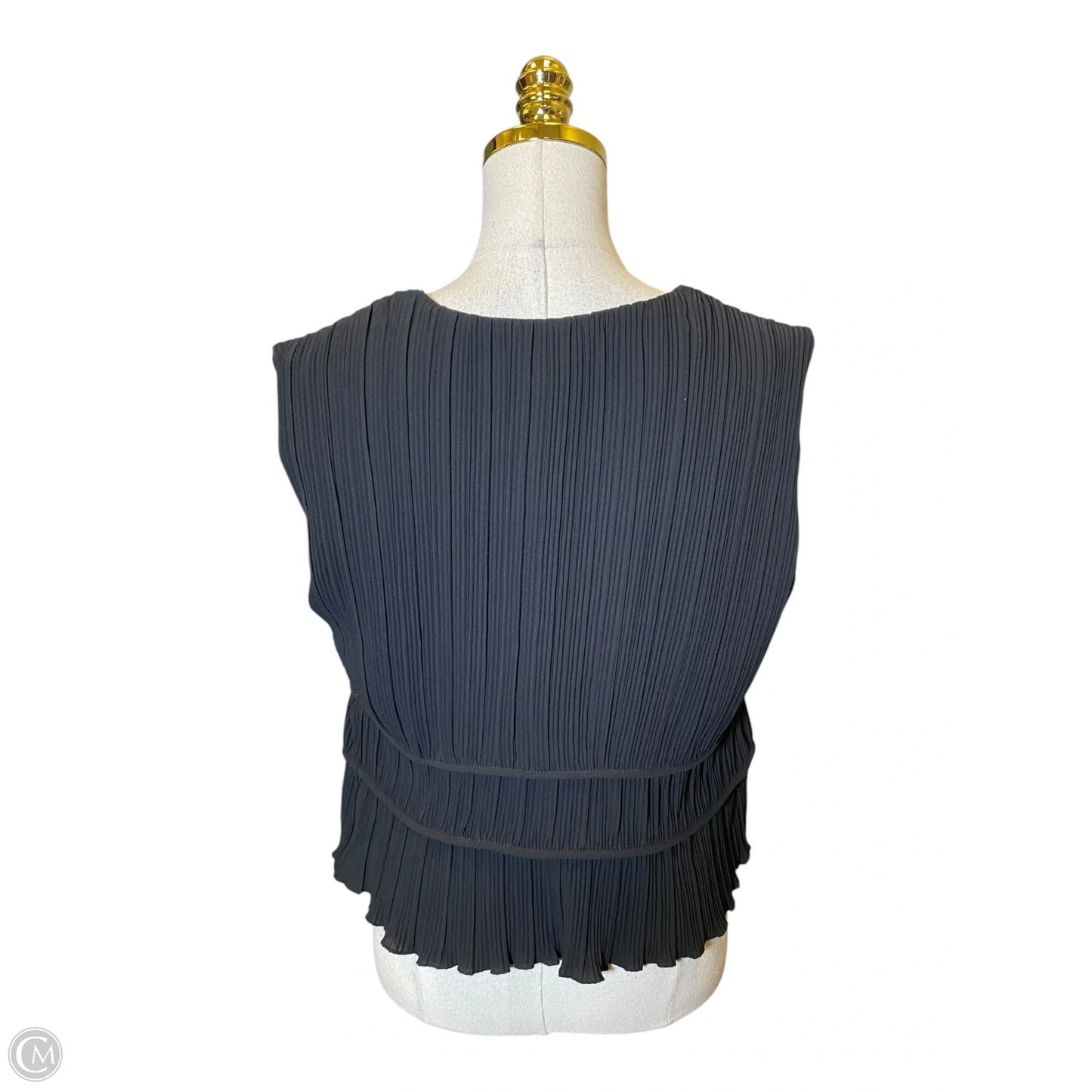 Blouse Sleeveless By Scoop In Black, Size: L
