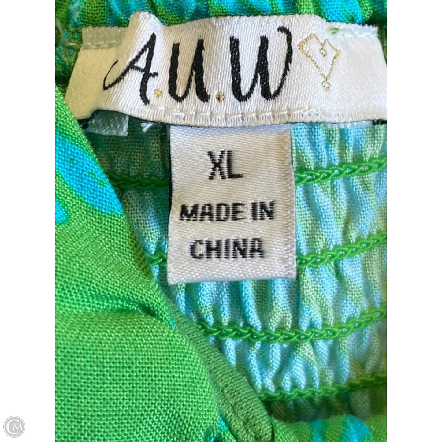 Jumpsuit By Auw In Blue & Green, Size: Xl