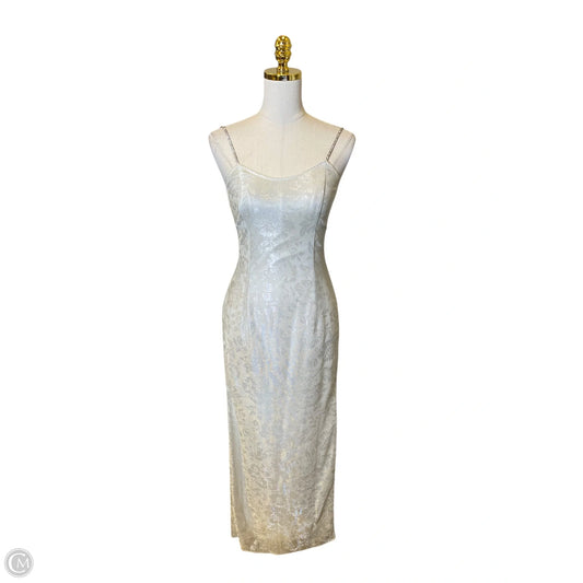 Dress Casual Maxi By Jessica Mcclintok In Silver, Size: 6